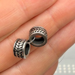 Бусина, разделитель с узором, размер 10х6 мм, цена за 1 шт.
