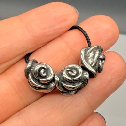 Бусина, разделитель, Роза, нержавеющая сталь, размер 12,5х10 мм, цена за 1 шт.