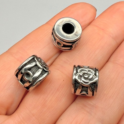 Бусина, разделитель, Цветок, нержавеющая сталь, размер 11х9,5 мм, цена за 1 шт.