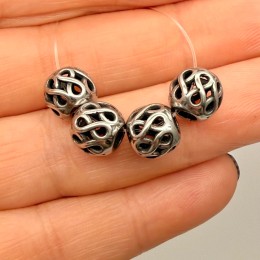 Бусина, разделитель, Бесконечность, нержавеющая сталь, размер 9х8 мм, цена за 1 шт.