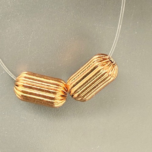 Бусина, разделитель, цвет розовое золото, нержавеющая сталь, размер 10х5,5 мм, цена за 1 шт.