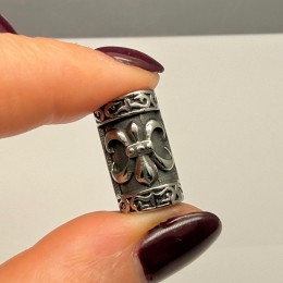 Бусина, разделитель, Королевская Лилия, нержавеющая сталь, размер 20,5х13 мм, цена за 1 шт.