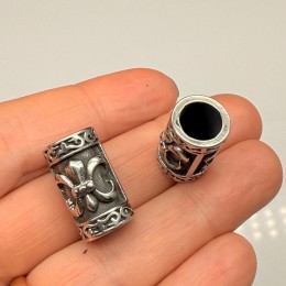 Бусина, разделитель, Королевская Лилия, нержавеющая сталь, размер 20,5х13 мм, цена за 1 шт.