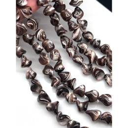 Каменные бусины, Перламутр, шоколадный, фриформы, ракушка, размер ~14х12 мм, длина нити 38-39 см