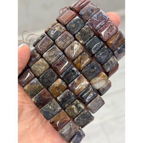 Браслет, Петерсит, размер пластины 16х12 мм, 17 пластин