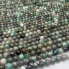 Каменные бусины, Зелёный берилл, Изумруд, шарик гладкий, 6 мм, длина нити 38 см