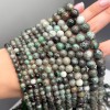 Каменные бусины, Зелёный берилл, Изумруд, шарик гладкий, 6 мм, длина нити 38 см