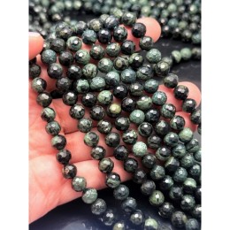 Каменные бусины, Яшма Камбаба (крокодиловая), шарик огранка, 8-8,5 мм, длина нити 36 см