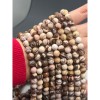 Каменные бусины, Яшма, кофейная, шарик огранка, 8 мм, длина нити 37 см