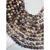 Каменные бусины, Яшма, кофейная, шарик огранка, 8 мм, длина нити 37 см