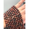 Каменные бусины, Обсидиан коричневый, шарик огранка, 8 мм, длина нити 37 см