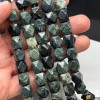 Каменные бусины, Яшма Камбаба (крокодиловая), огранка, фриформы, размер ~11х10 мм, длина нити 39 см