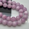 Каменные бусины, Кунцит, люкс, шарик гладкий 14 мм, длина нити 38 см