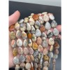 Каменные бусины, Агат кружевной, (Crazy Agate), плоская капля, размер ~18х13 мм, длина нити 39 см
