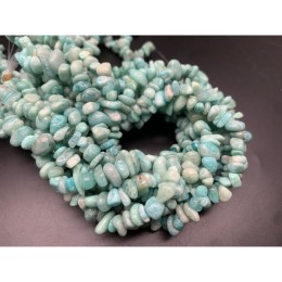 Каменные бусины, Амазонит, фриформы, 8х4 мм, длина нити 38 см