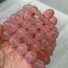 Каменные бусины, Розовый кварц, Мадагаскарский, люкс, 10,5 мм, шарик гладкий, длина нити 19 см