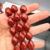 Жемчуг Майорка, искусственный, барочный, красный насыщенный, размер ~14х18 мм, длина нити 19 см