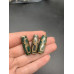 Бусина Дзи "337", Кубера, Агат, зелёный, тонированный, состаренный, кракле, 30х12 мм, цена за 1 бусину арт. 14865