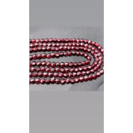 Каменные бусины, Гранат, люкс, монетка, огранка, 6х3 мм, длина нити 38 см
