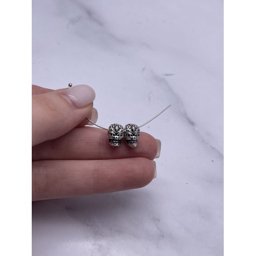 Разделитель, "Череп", тайское серебро, размер 11,3х7,5 мм, цена за 1 шт.