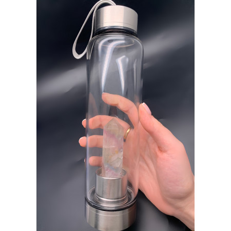 Бутылка для воды, кристалл "Флюорит", объём 700 мл, в комплекте чехол и упаковка
