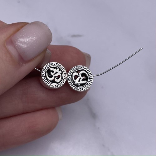 Разделитель, "Ом", тайское серебро, размер 10,5х4,5 мм, цена за 1 шт.