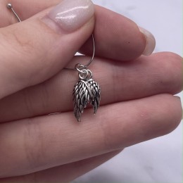 Подвеска "Крылья" из тайского серебра,  размер 17х6,5 мм - 15х5 мм