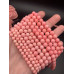 Каменные бусины, Коралл, розовый, тонированный, шарик гладкий, 8 мм, нить 38 см арт. 10312