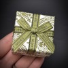 Подарочная коробочка, с ложементом, цвет белый с узором, матовый, размер 50х50х30 мм, цена за шт