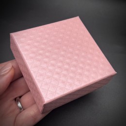 Подарочная коробочка, с ложементом, цвет розовый, размер 73х73х35 мм, цена за шт