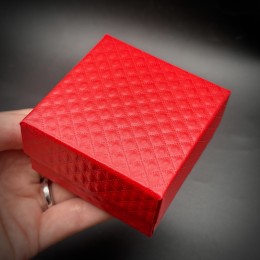 Подарочная коробочка, с ложементом, цвет красный, размер 73х73х35 мм, цена за шт