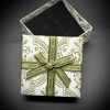 Подарочные коробочки с ложементом, 24 шт, цвет белый с узором, матовый, размер 73х73х35 мм, цена за упаковку - 24 шт