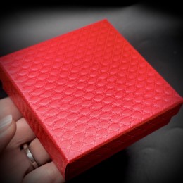 Подарочные коробочки, с ложементом, 12 шт, цвет красный, размер 90х90х30 мм, цена за упаковку 12 шт