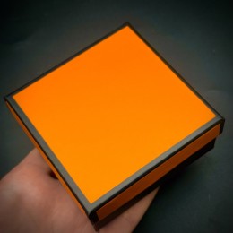 Подарочные коробочки, с ложементом, 12 шт, цвет оранжевый, размер 90х90х30 мм, цена за упаковку 12 шт