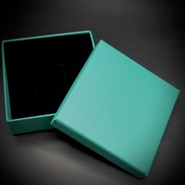 Подарочные коробочки, с ложементом, 12 шт, цвет тиффани, размер 90х90х30 мм, цена за упаковку 12 шт