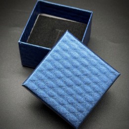 Подарочные коробочки с ложементом, 24 шт, цвет синий, размер 50х50х30 мм, цена за упаковку - 24 шт