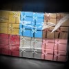 Подарочные коробочки с ложементом, 24 шт, микс цветов, с бантом, размер 50х50х30 мм, цена за упаковку - 24 шт