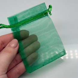 Мешочки, органза, 100 шт, размер 7х9 см, цвет зеленый