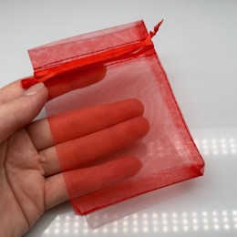 Мешочки, органза, 100 шт, размер 10х15 см, цвет красный