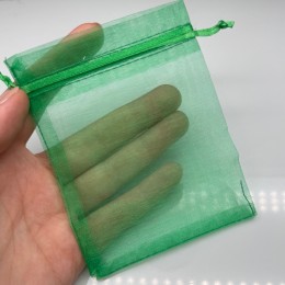 Мешочки, органза, 100 шт, размер 10х15 см, цвет зеленый