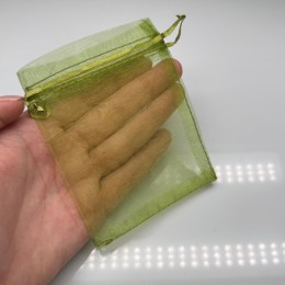 Мешочки, органза, 100 шт, размер 10х15 см, цвет оливковый