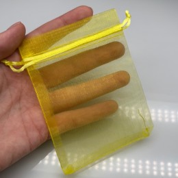 Мешочки, органза, 100 шт, размер 10х15 см, цвет желтый