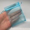 Мешочки, органза, 100 шт, размер 10х15 см, цвет ярко-голубой