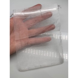 Мешочки, органза, 100 шт, размер 13х18 см, цвет белый