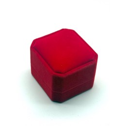Футляр, для кольца, бархат / флок, 5х5х4 см, цвет красный, цена за шт
