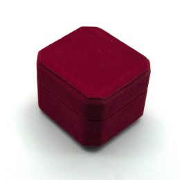 Футляр, для кольца, бархат / флок, 5х5х4 см, цвет бордовый, цена за шт