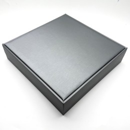 Футляр, для колье / комплекта, экокожа, цвет серый, 19х19х4,5 см, цена за шт