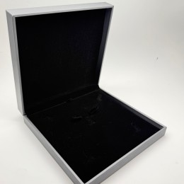Футляр, для колье / комплекта, экокожа, цвет серый, 19х19х4,5 см, цена за шт