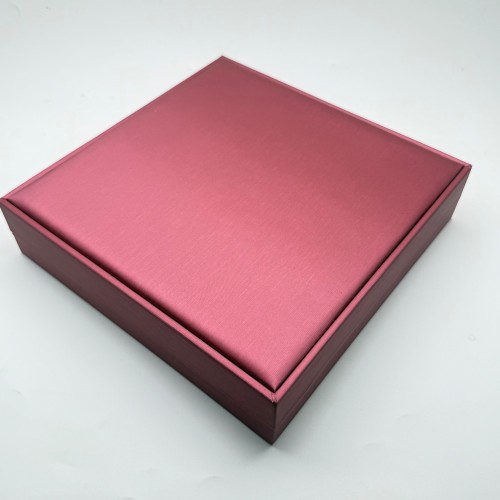 Футляр, для колье / комплекта, экокожа, цвет бордовый, 19х19х4,5 см, цена за шт