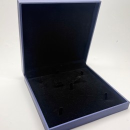 Футляр, для колье / комплекта, экокожа, цвет темно-синий, 19х19х4,5 см, цена за шт